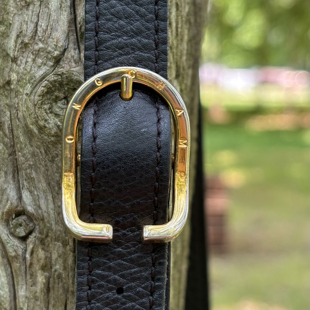 Vintage 80s Longchamp Leather Crossbody Bag - Picture 8 of 13